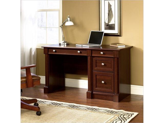 Sauder Palladia Computer Desk With Keyboard Tray In Cherry Newegg Com
