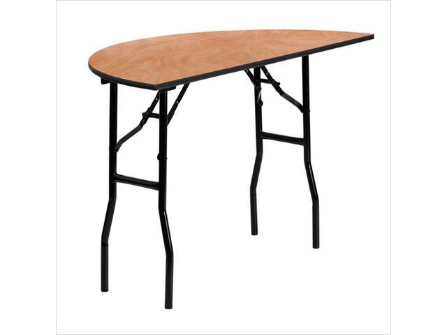 72 Half Round Wood Folding Banquet Table Newegg Ca 72 Half Round Wood Folding Banquet Table