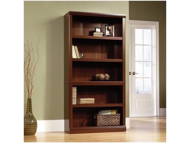 Sauder 5 Shelf Bookcase In Select Cherry Newegg Com