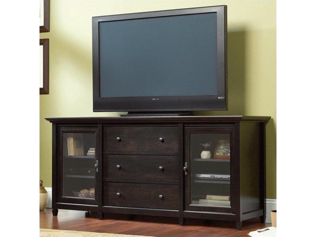 Sauder Edge Water 71 Tv Credenza In Estate Black Newegg Com