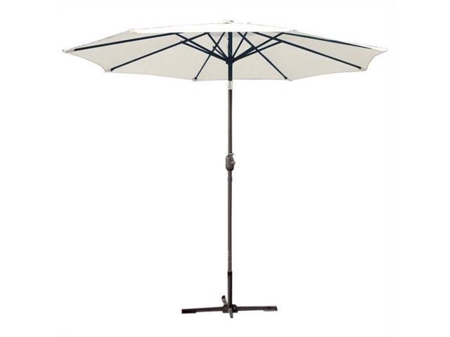 Jeco Ubp95 Ubf92 9 Ft Aluminum Patio Market Umbrella Tilt With Crank Tan Fabric Grey Pole Newegg Com