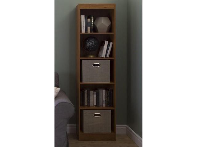 South Shore Axess 5 Shelf Narrow Bookcase In Country Pine Newegg Com