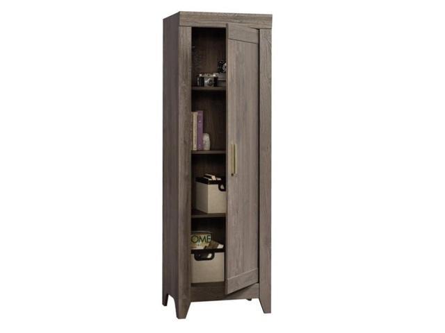 Sauder Adept Storage Cabinet In Fossil Oak Newegg Com