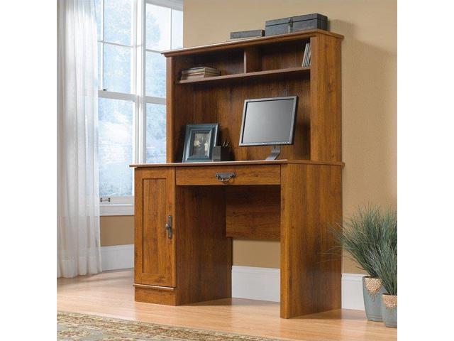 Sauder Harvest Mill Wood Computer Desk With Hutch In Abbey Oak Newegg Com