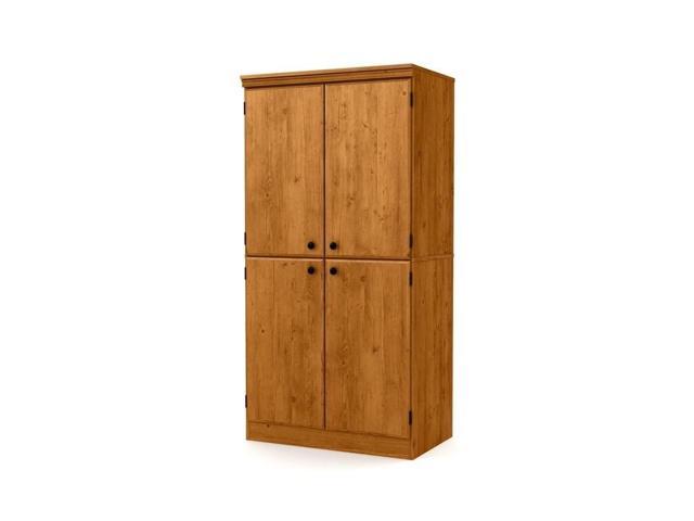 South Shore Morgan 4 Door Storage Cabinet In Country Pine Newegg Com