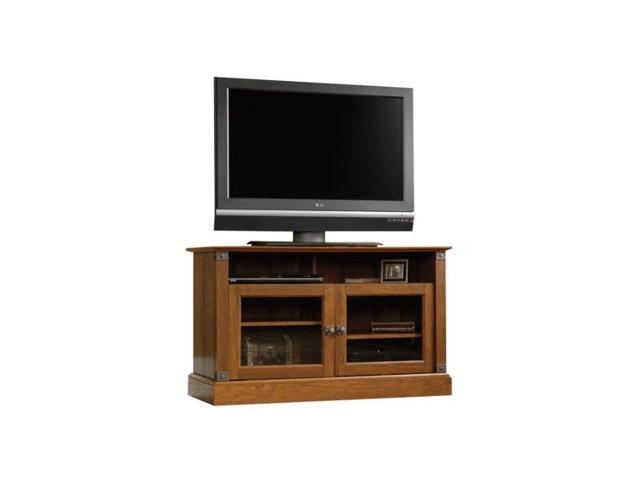 Sauder Carson Forge Panel Tv Stand In Washington Cherry Newegg Com