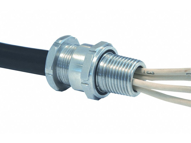 APPLETON ELECTRIC TC150127 Cable Connector,1-1/2 in,Straight,Silver ...