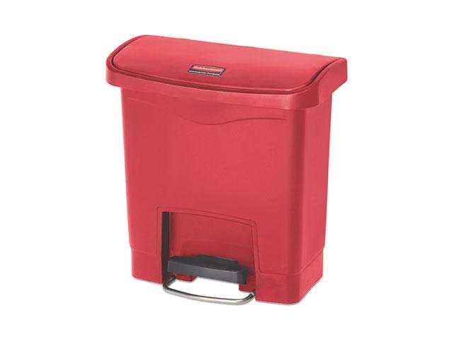 Rubbermaid Slim Jim Resin Step-On Container Front Step Style 13 Gal Red