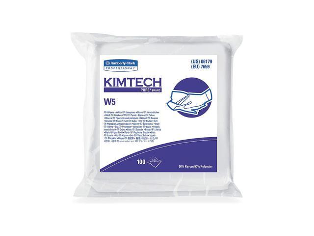 Photo 1 of KIMTECH 0 W5 Dry Wipe DbleBag 9x9 WHT 5 Bags of 100 Wipe