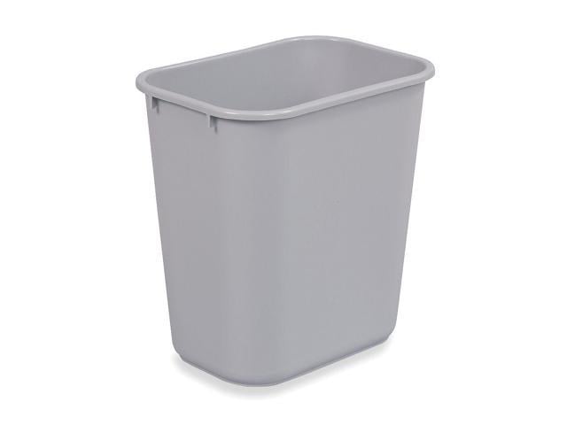 Trash Can in Gray Rubbermaid FG295700GRAY Rectangular 10 1/4 gal 