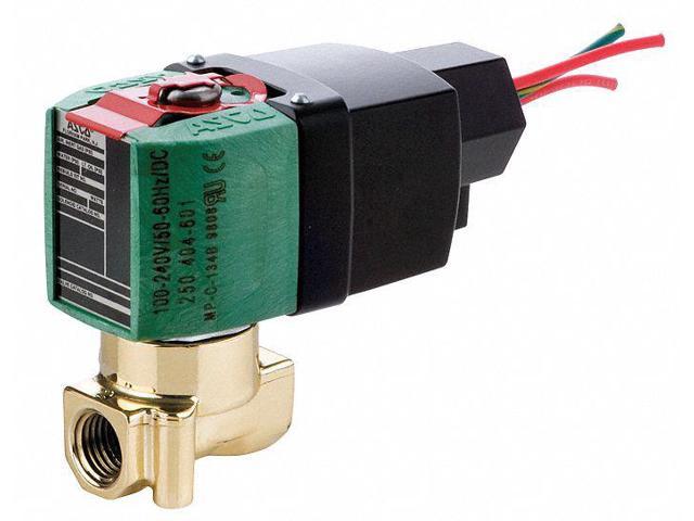 ASCO Red-Hat II 8320G172 Brass 1/4" Pipe Size 120VAC Solenoid Valve 