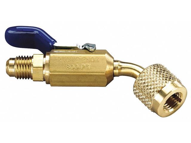 YELLOW JACKET Quick Coupler,Low Loss,1/4 In MxF,0 Deg 19109 Gold 