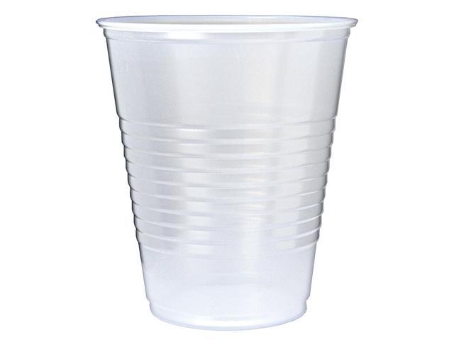 RK Ribbed Cold Drink Cups, 12 oz, Translucent, 50/Sleeve, 20 Sleeves/Carton