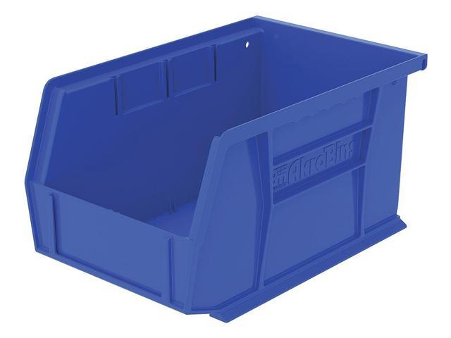 Photo 1 of 12 Pack of AKRO-MILS Hang & Stack Storage Bin, Blue, Plastic, 9 1/4 in L x 6 in
