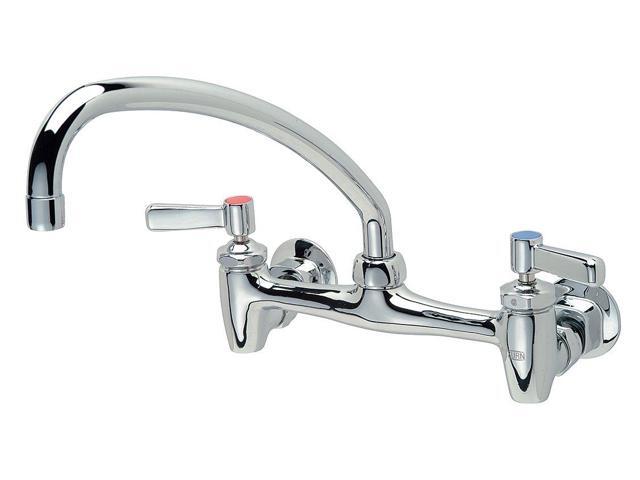 Zurn Z843j1 Xl Swing Kitchen Faucet Chrome 2 Holes Lever Handle Newegg Com
