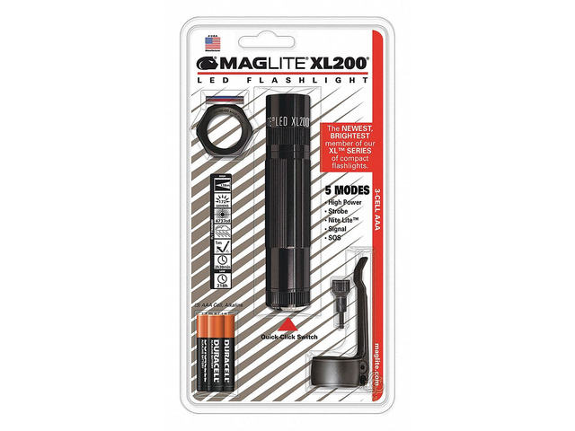 Mag-Lite XL200 LED-Taschenlampe, 172 Lumen, 12 Cm – Mit 5 Modi, Bewegungssensor & Wasserresistent