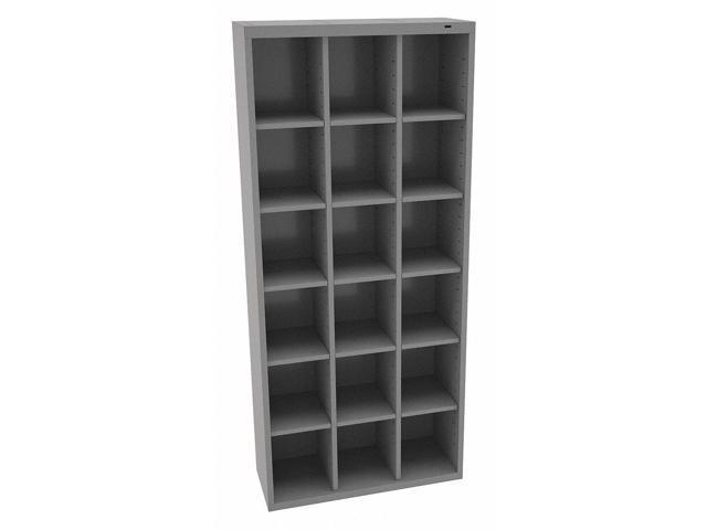tennsco cc-78mg cubbie cabinet, med gray, 13-1/2indx78inh