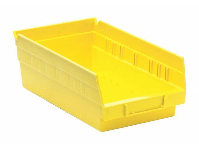QUANTUM STORAGE SYSTEMS QSB102YL Yellow Shelf Bin, 11-5/8"L x 6-5/8"W x 4"H