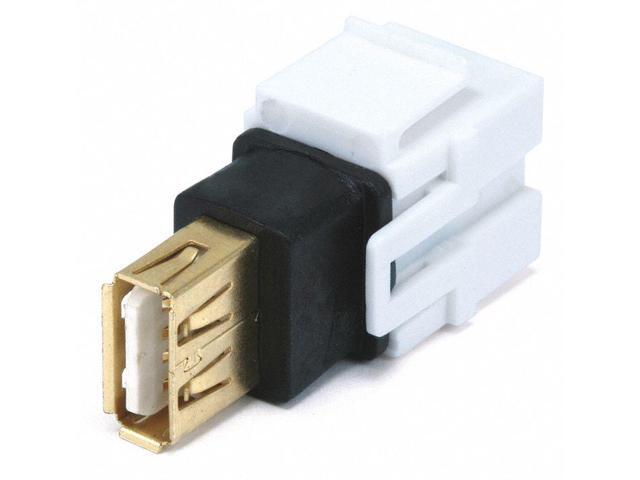 Keystone Jack Flush Type 2 Pack White 3.5mm Stereo