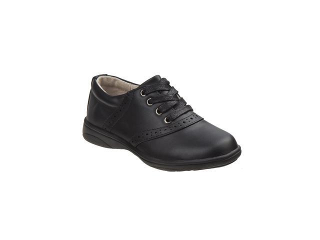 girls black lace up shoes