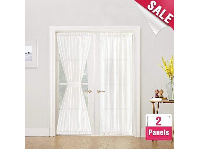 Faux Silk French Door Panels White Satin Curtains For Doors 72 Inch Length 2 With Bonus Tiebacks Faux Silk French Door Panels White Satin Curtains For Doors 72 Inch Length 2 With Bonus Tiebacks