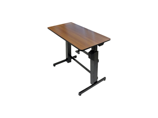 Ergotron WorkFit-D, Sit-Stand Desk (Walnut Surface)