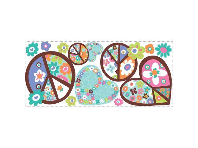 RoomMates Heart & Flower Peace Signs Peel & Stick Wall Decals