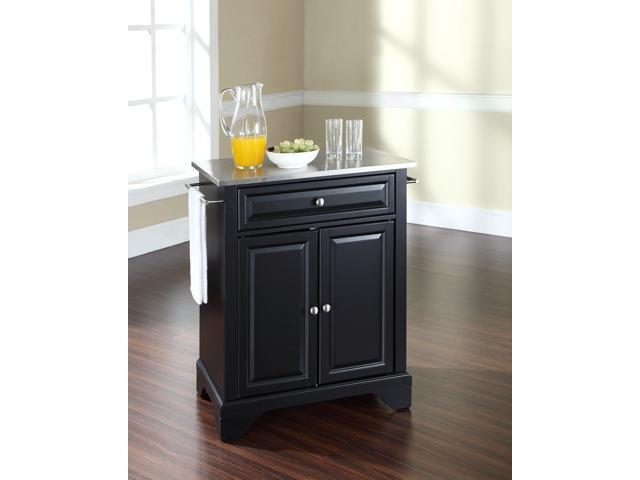 Crosley Lafayette Stainless Steel Top Portable Kitchen Island In