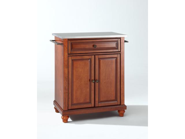 Crosley Cambridge Stainless Steel Top Portable Kitchen Island In
