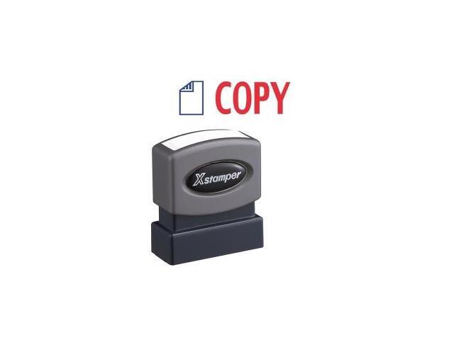 Xstamper 22 Two Color Title Stamp Copy Blue Red Newegg Com