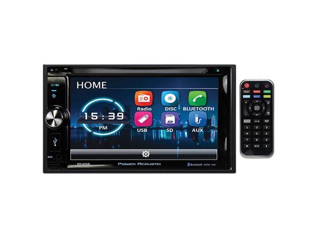 Power Acoustik 6.2" Double Din Receiver with Bluetooth & Detachable Faceplate with Padded Carry Case
