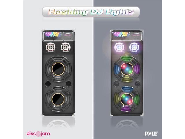 New Pyle PSUFM1040P 1000 Watts Disco Jam Passive Dual 10'' DJ Speaker System with Flashing DJ Lights (For Use With Model PSUFM1045A)