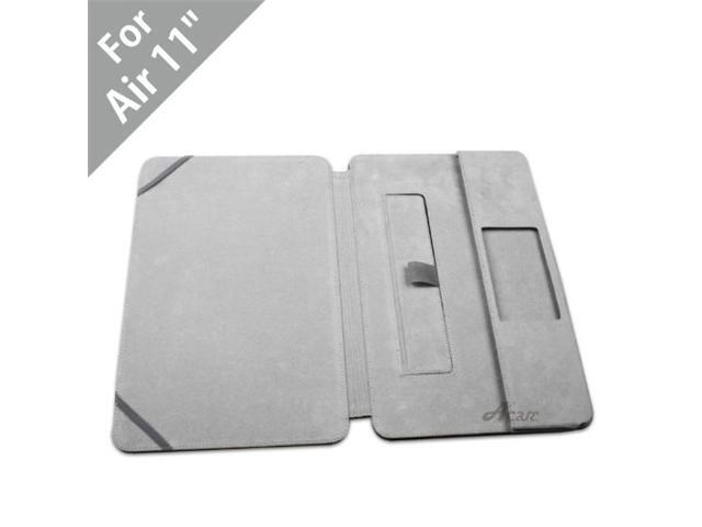 Acase Faux Leather Book Cover Clip On Case For Apple Macbook Air Mc969Ll/A And 11.6-Inch Laptop, Black (Mba-Aa-03-11) (4713648924374)
