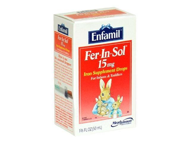 Enfamil Fer In Sol Iron Supplement Drops For Infants And Toddlers 15 Mg