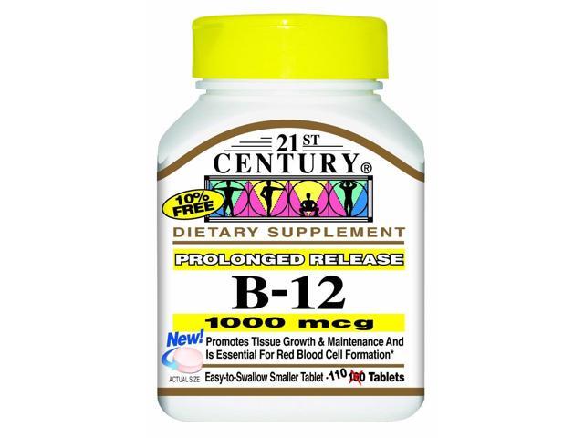 21st Century B 12 1000 Mcg Prolonged Release Tablets 110 Tablets Newegg Com