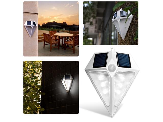 6x Solar Gutter Light 6LEDs Fence Light Outdoor Waterproof Garden Wall Yard Lamp