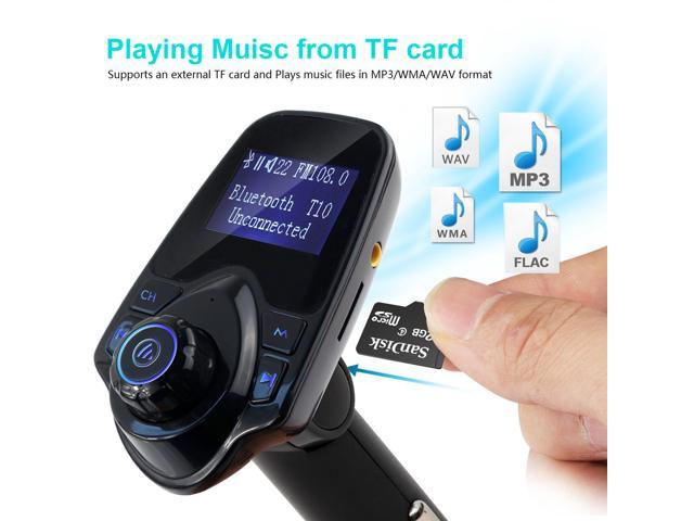 Supports TF/SD Card and QC3.0 & 5V/2.4A Charging WYYHAA Wireless Car Bluetooth FM Transmitter Radio Adapter Hands-Free Kit with 1.77 Inch Display 