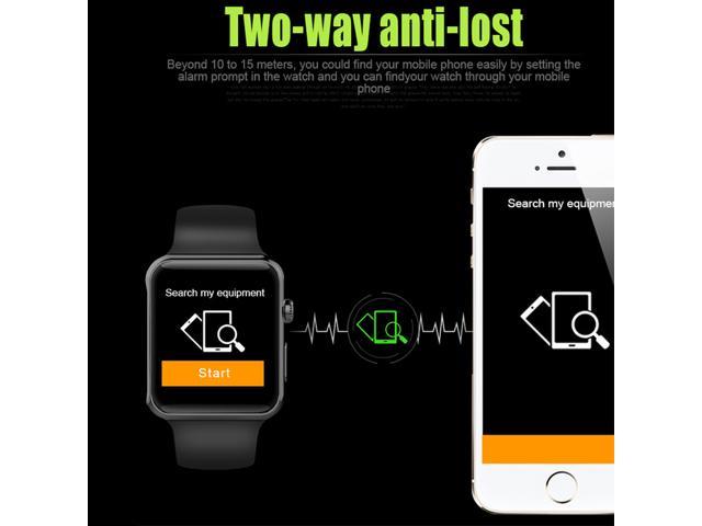 agptek bluetooth smart watch 2.5 d arc hd screen wearable smartphone for iphone android samsung htc