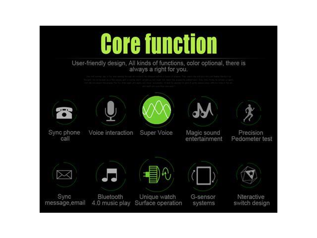 agptek bluetooth smart watch 2.5 d arc hd screen wearable smartphone for iphone android samsung htc