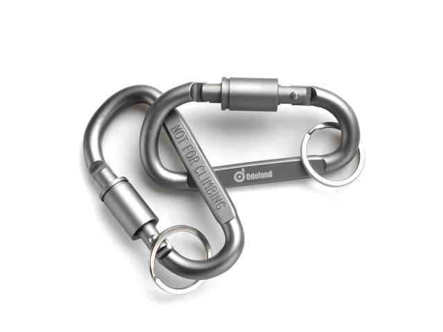 6x Aluminum Carabiner D-Ring Key Chain Clip Snap Hook Outdoor Camping Buckle