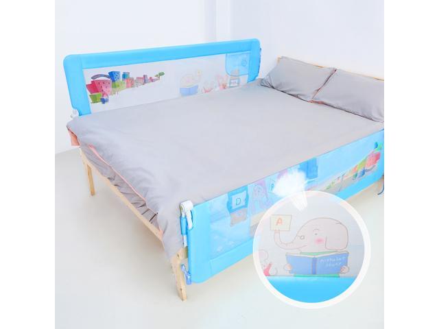 Odoland 70 86 Inch Bed Rail Swing Down Safety Bed Rails Hide Away