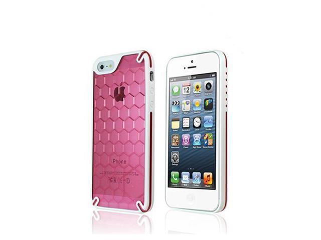 Ozone Bee Hive Protective Case for iPhone 5 - White / Pink