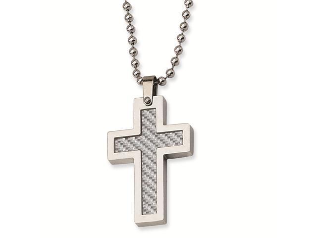 carbon fiber cross necklace