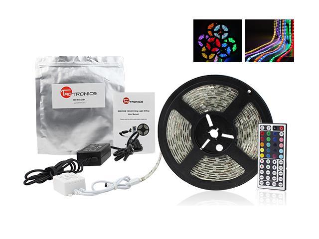 Taotronics Tt Sl007 Waterproof Rgb Led Strip Light Kit 16 4ft 300 Leds Color Changing Rgb Smd 5050 Dimmable Including A 44 Key Remote Control 60w Power Supply Newegg Com