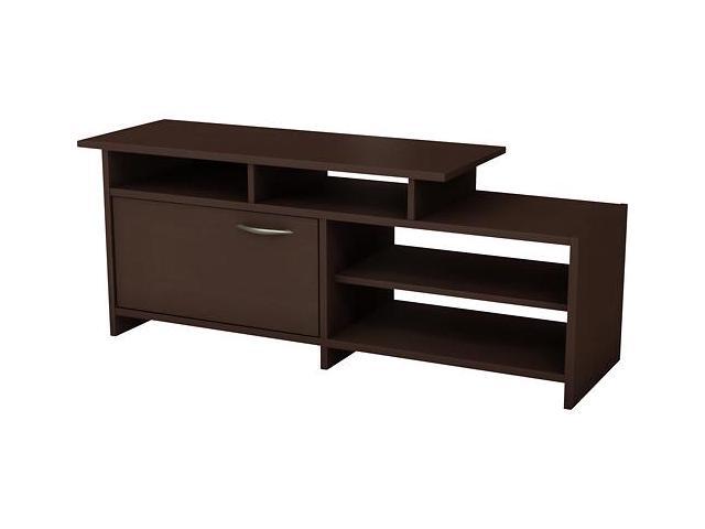South S 3159661c Smart Basic Bi Level 52 Inch Tv Stand Chocolate Finish Newegg Com