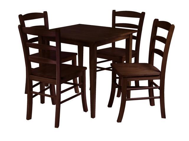 Groveland 5pc Square Dining Table With 4 Chairs By Winsome Wood Newegg
