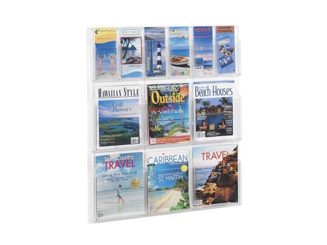 Photo 1 of Safco Reveal Clear Literature Displays 12 Compartments 30w x 2d x 34-3/4h Clear