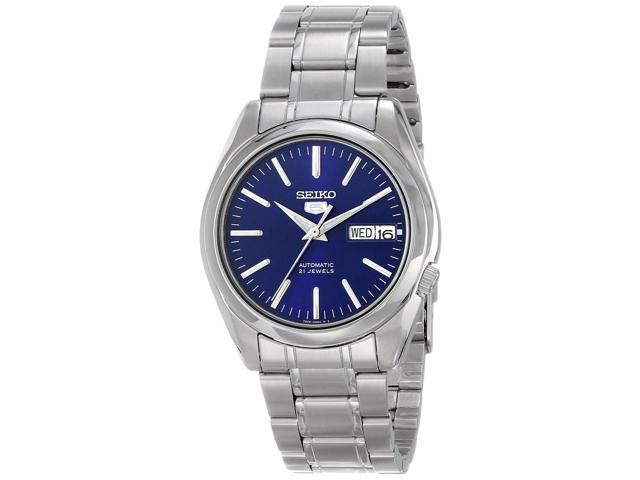 Seiko 5 #SNKL43K1 Men's Stainless Steel Blue Dial Self Winding Automatic Watch