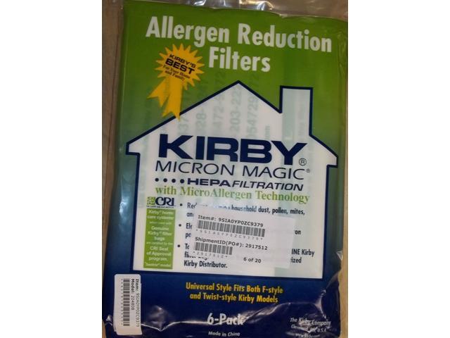 Kirby 204808 Type F Vacuum Cleaner Bags For Sentria Part Kirby 204808 Type F Vacuum Cleaner Bags For Sentria Part
