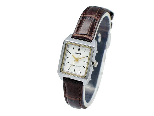 casio women's leather watch